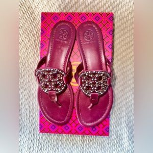 Authentic Tory Burch Miller Embellished Sandal